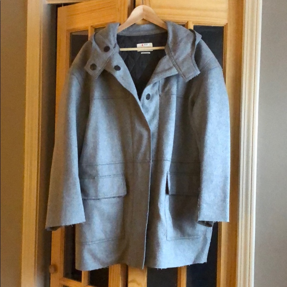 Isabel Marant Etoile oversized gray coat with hood